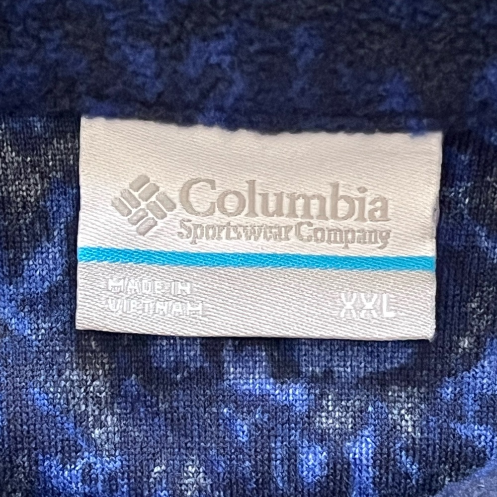 Columbia Women's Arctic Air Fleece 1/2 Zip Sweatshirt Navy Blue Abstract XXL $45 - Picture 10 of 12
